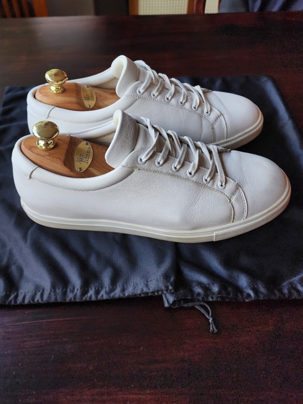 Patina by Portland Leather White Leather Sneakers Men’s 9.5 – Minimal Low Top